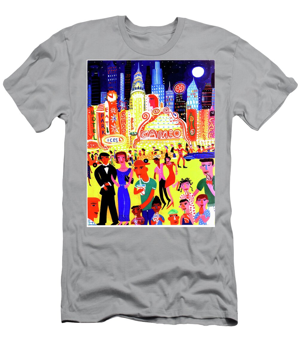 Active T-Shirt featuring the photograph Busy Nightlife In New York City, United by Ikon Ikon Images