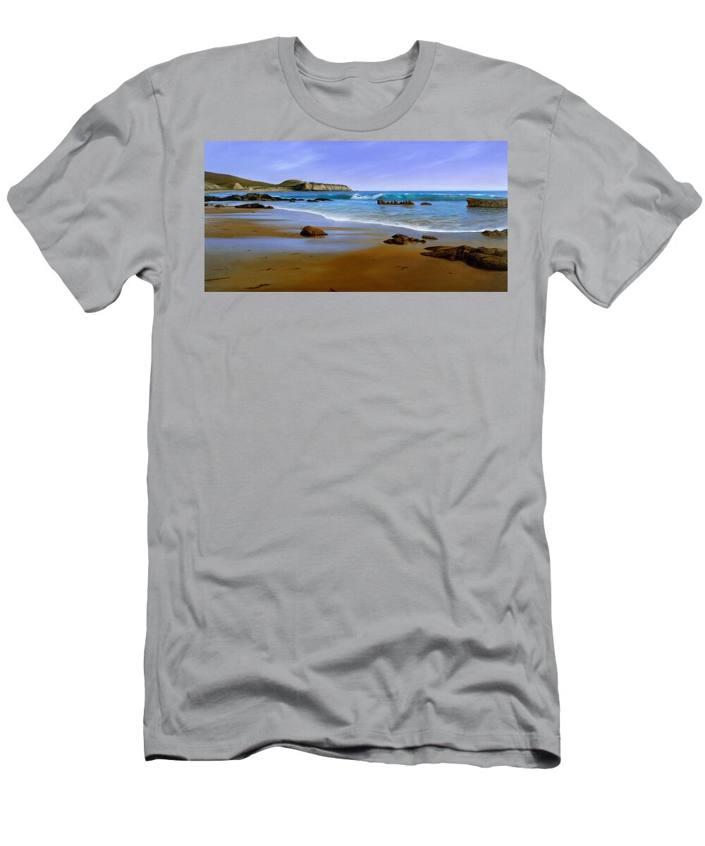 Oil Painting T-Shirt featuring the painting California Coast by Cliff Wassmann