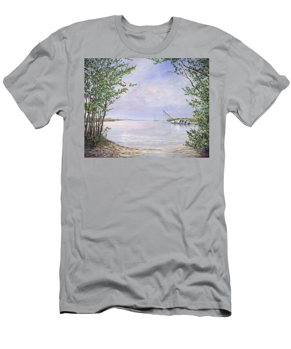 Canaveral T-Shirt featuring the painting Canaveral Cove by AnnaJo Vahle