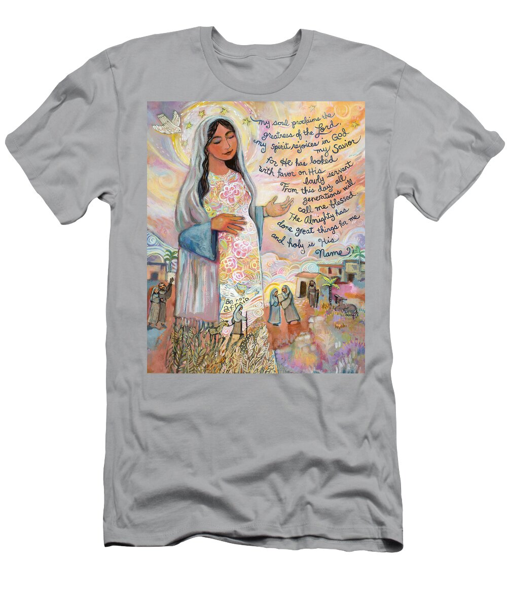 Jen Norton T-Shirt featuring the painting Canticle of Mary by Jen Norton