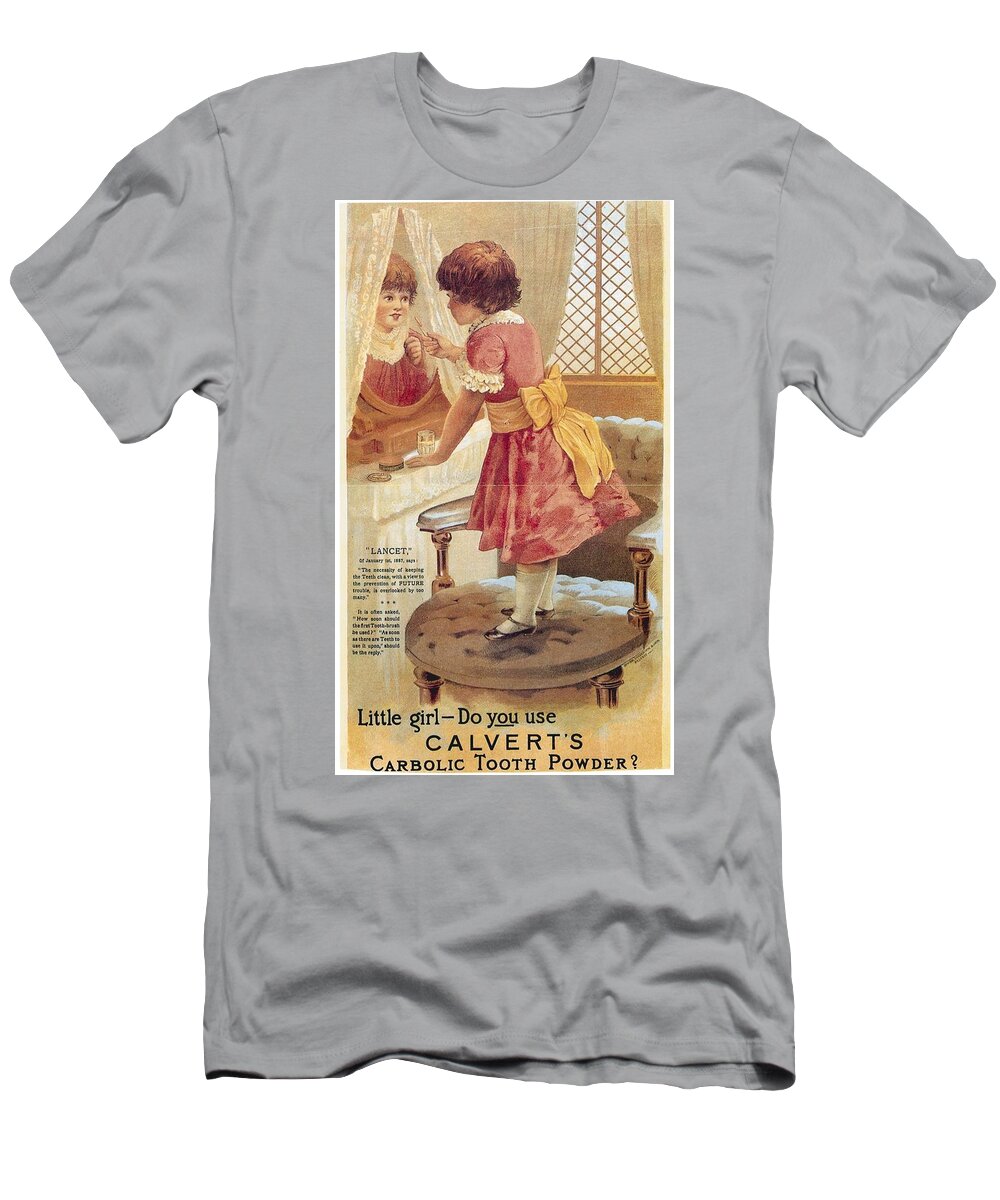 Calvert T-Shirt featuring the photograph Carlvert's Carbolic Tooth Powder Ad by Gianfranco Weiss