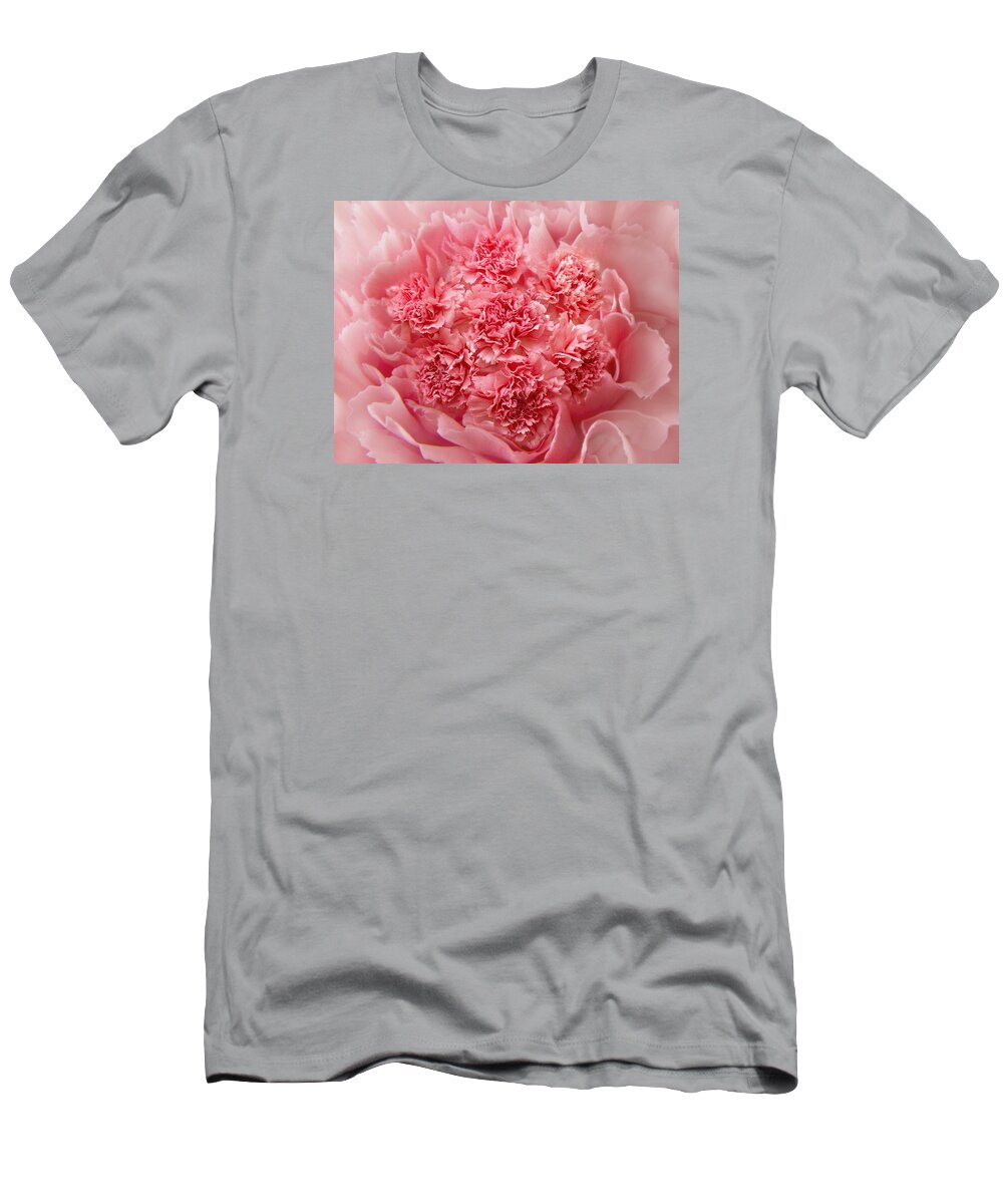 Pink Carnations T-Shirt featuring the photograph Carnations by Marina Kojukhova