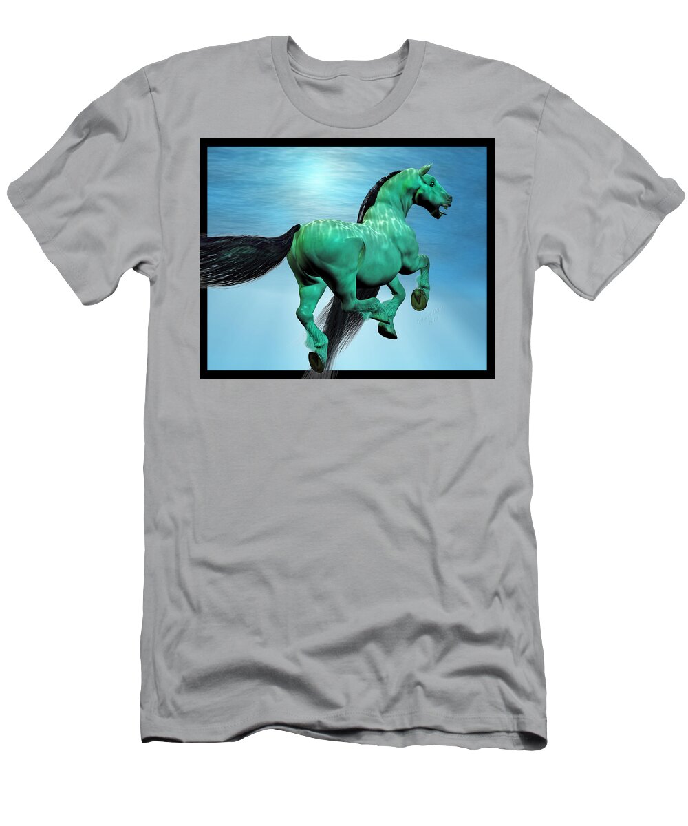 Horse T-Shirt featuring the digital art Carousel IV by Betsy Knapp