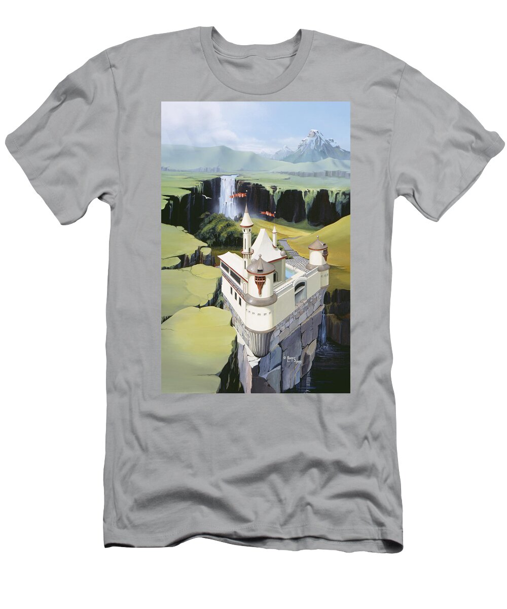 Castle T-Shirt featuring the painting Castle by Roger Snyder