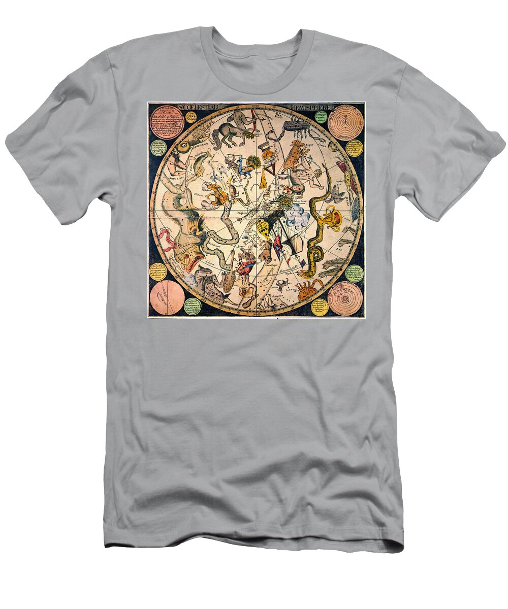 1790 T-Shirt featuring the photograph Celestial Hemisphere, 1790 by Granger