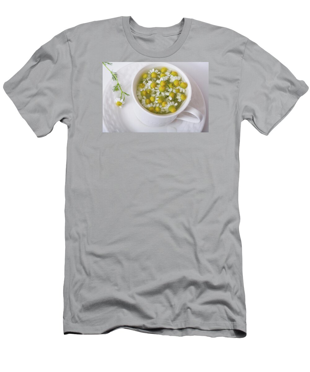 Chamomile Flowers T-Shirt featuring the photograph Chamomile Tea by Diane Macdonald