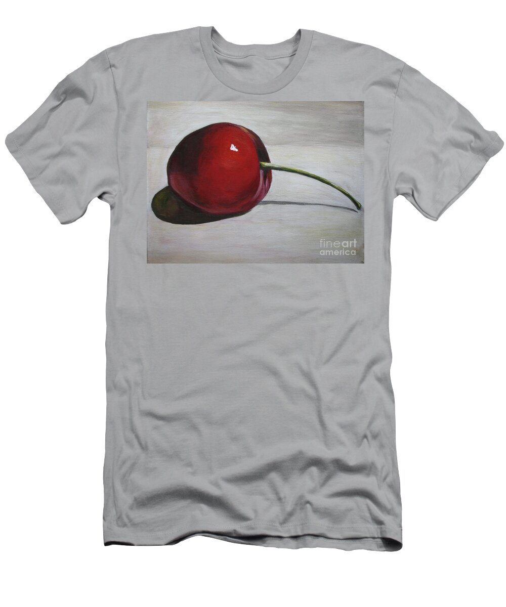 Cherry T-Shirt featuring the painting Cherry by Italian Art