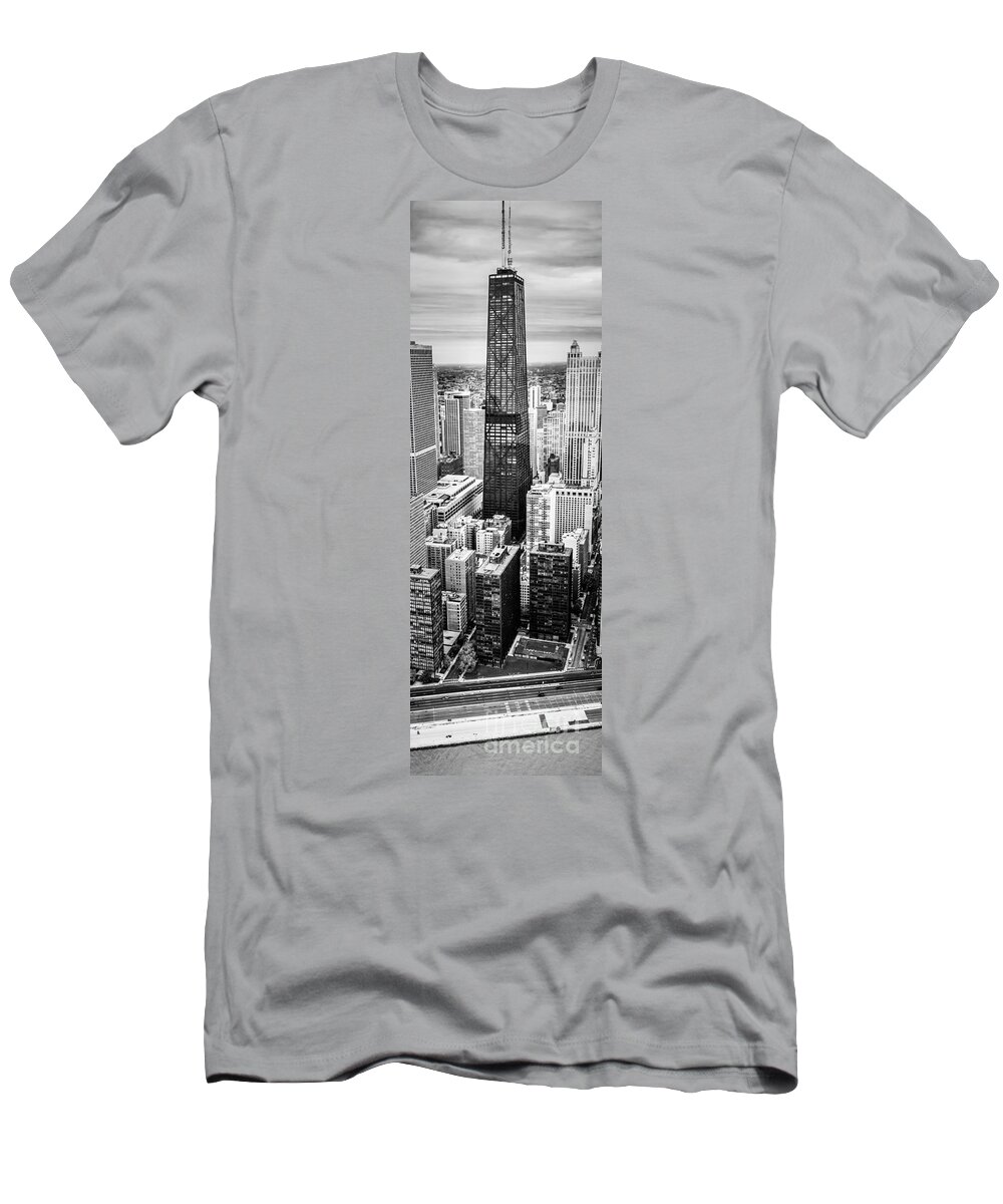 America T-Shirt featuring the photograph Chicago Aerial Vertical Panoramic Picture by Paul Velgos