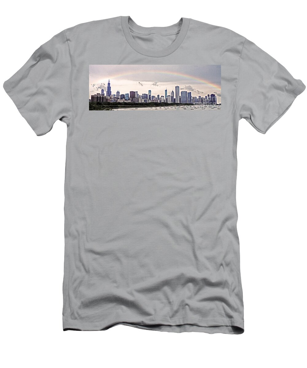 Chicago T-Shirt featuring the photograph Chicago's Skyline by Lydia Holly