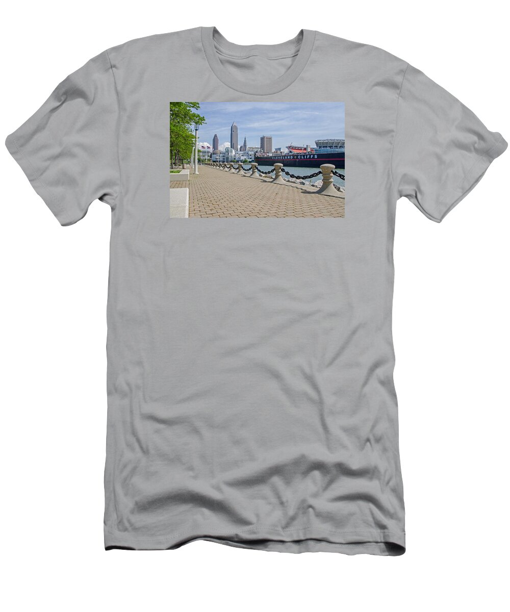 Cleveland T-Shirt featuring the photograph Cleveland Lake Front by Susan McMenamin