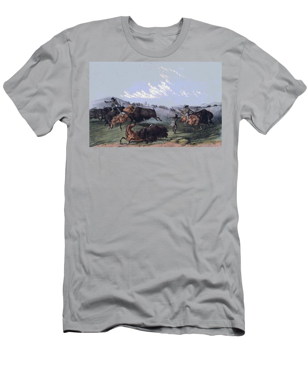 Close Quarters T-Shirt featuring the digital art Close Quarters by Currier and Ives