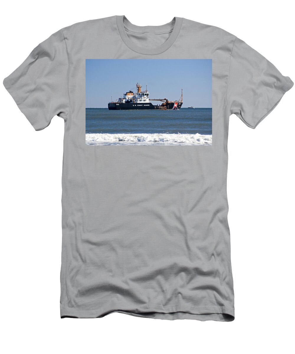 Scenery T-Shirt featuring the photograph Coast Guard Cutter by Kenneth Albin