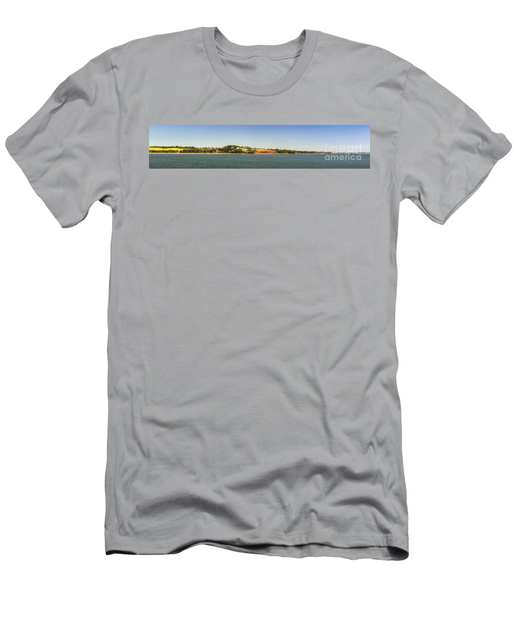 Pei T-Shirt featuring the photograph Coastal view of Prince Edward Island Canada by Elena Elisseeva