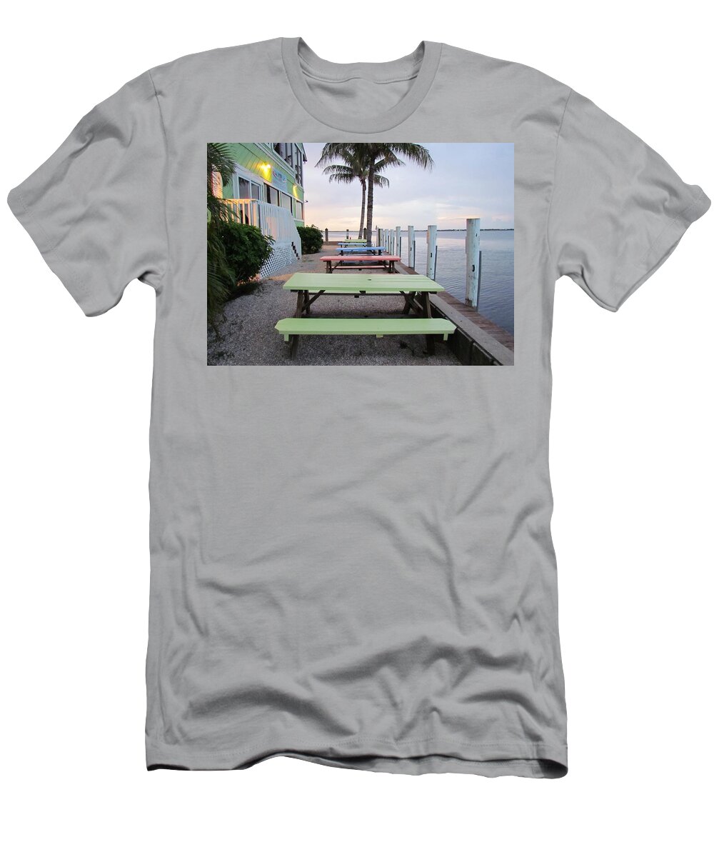 Table T-Shirt featuring the photograph Colorful Tables by Cynthia Guinn