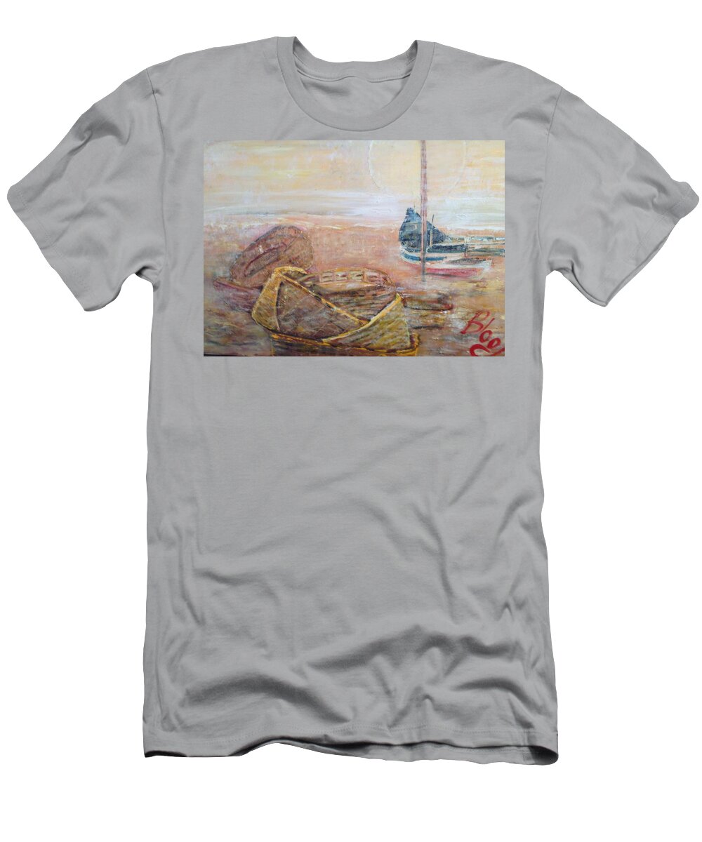 Beach T-Shirt featuring the painting Colva by Peggy Blood