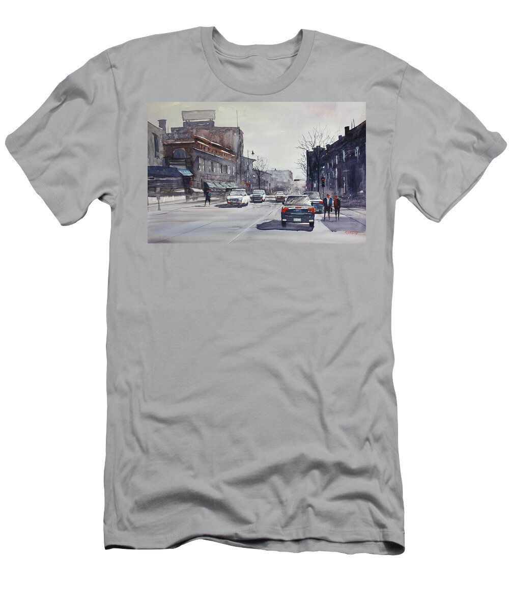 Ryan Radke T-Shirt featuring the painting Cool City by Ryan Radke