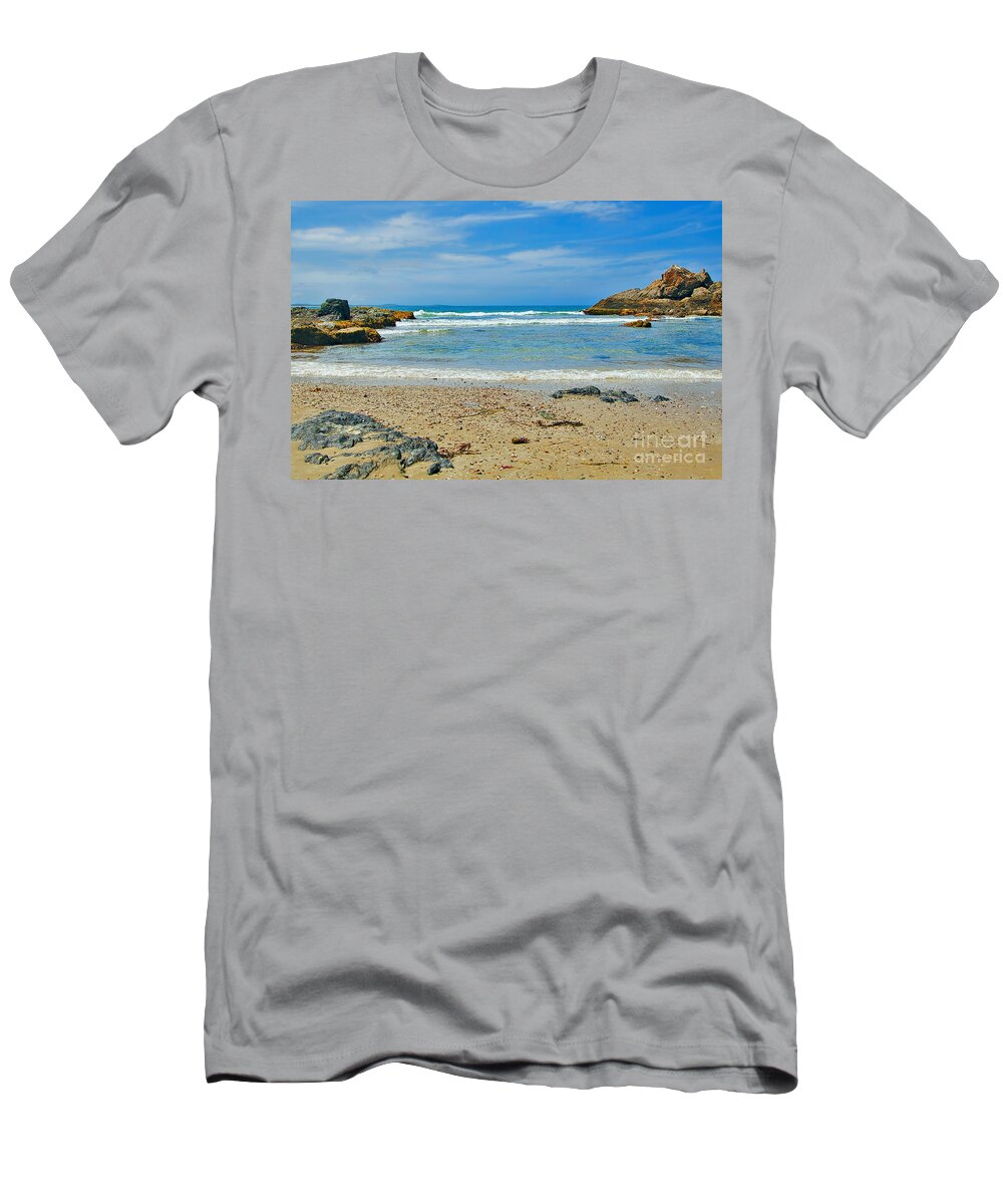 Photography T-Shirt featuring the photograph Crystal Waters - Port Macquarie Beach by Kaye Menner