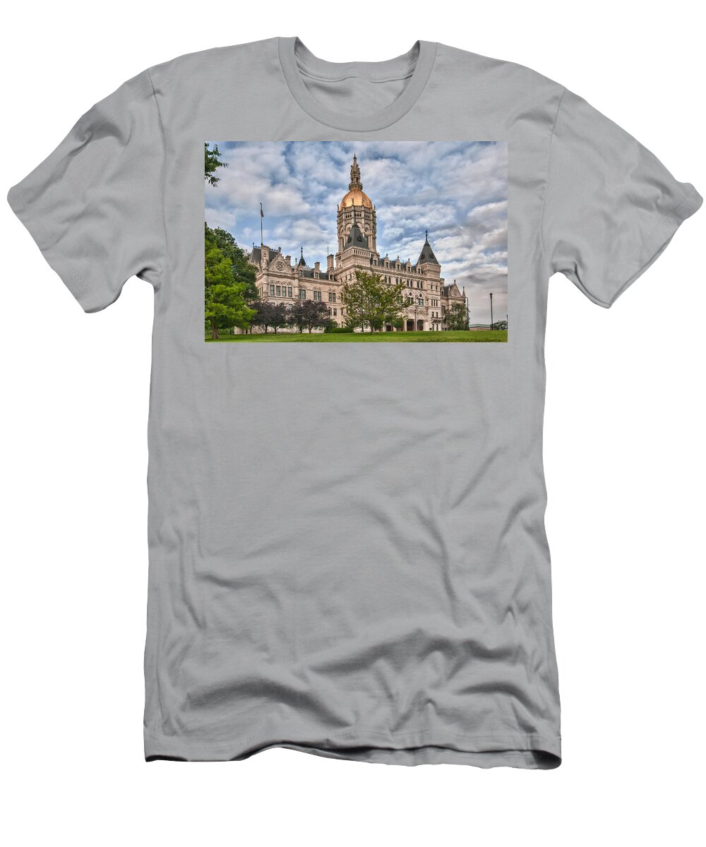 Buildings T-Shirt featuring the photograph CT State Capitol Building by Guy Whiteley