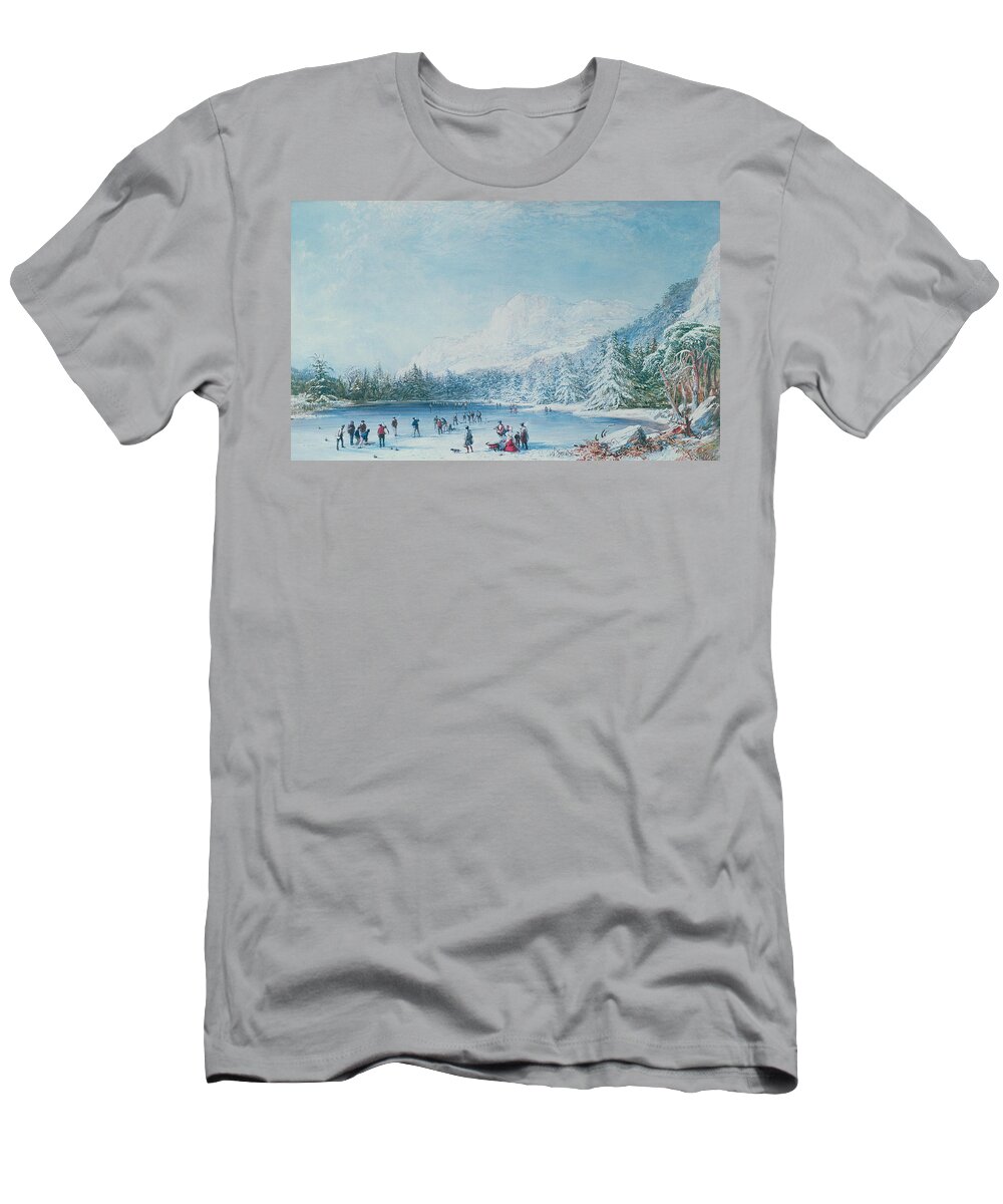 C19th T-Shirt featuring the painting Curling by Bernard Walter Evans