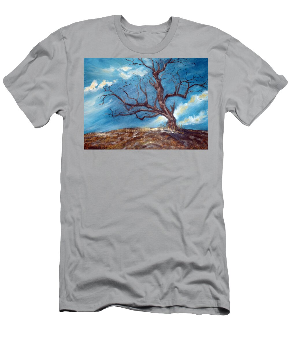 Tree T-Shirt featuring the painting Daddy's Tree by Meaghan Troup