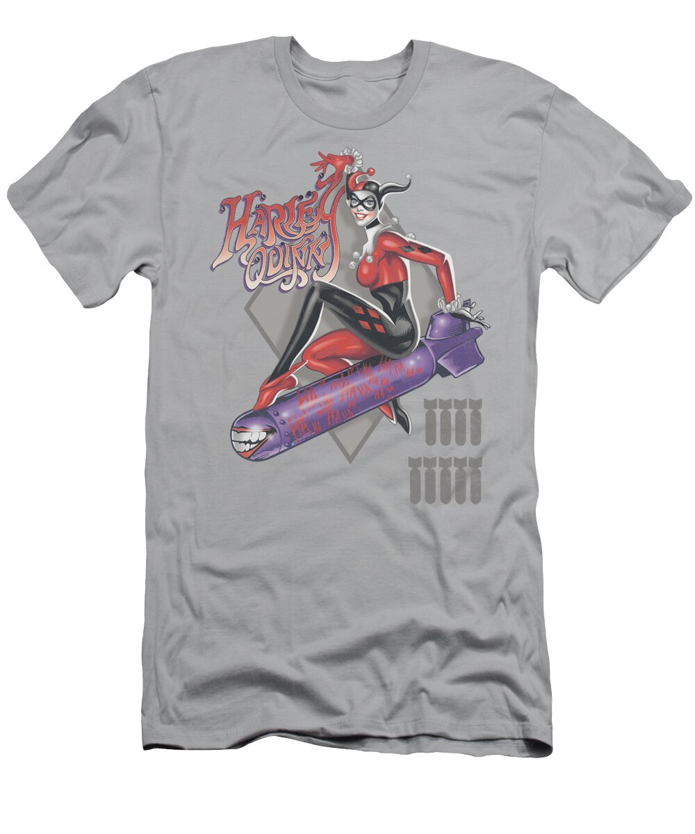 Dc Comics T-Shirt featuring the digital art Dc - Harleys The Bomb by Brand A