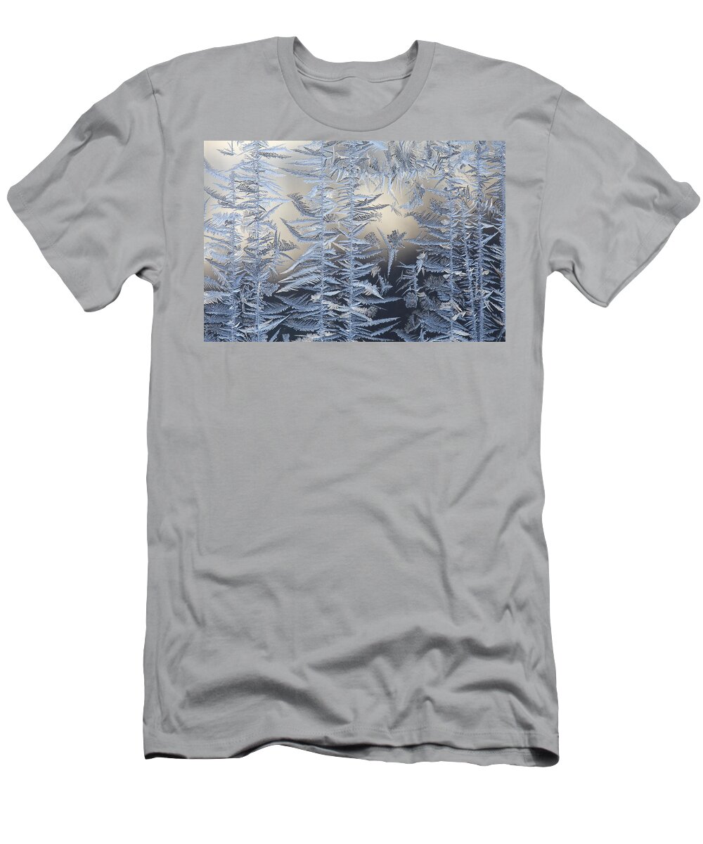 Abstract T-Shirt featuring the photograph Delicate frost traceries by Ulrich Kunst And Bettina Scheidulin