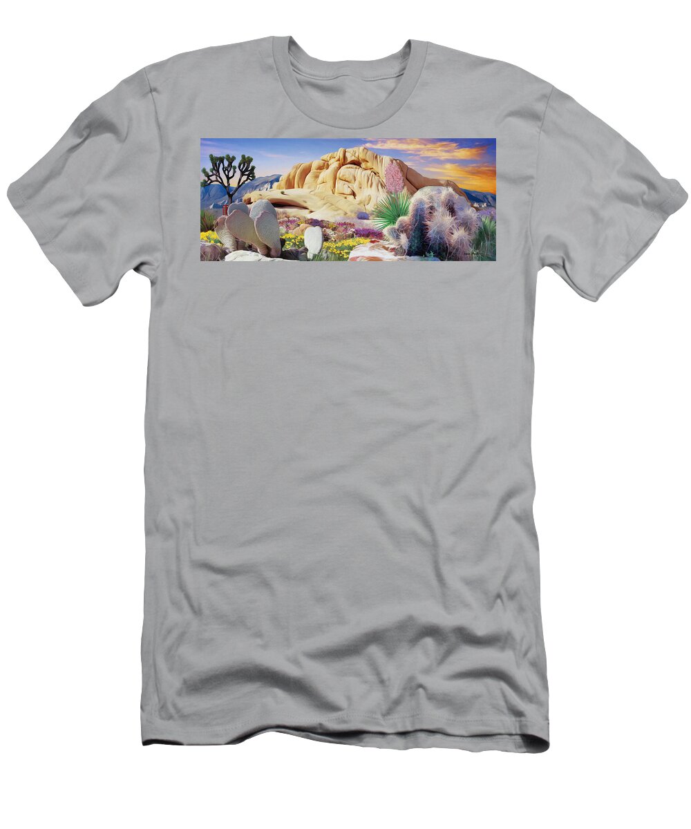 Desert T-Shirt featuring the painting Desert Colors by Snake Jagger