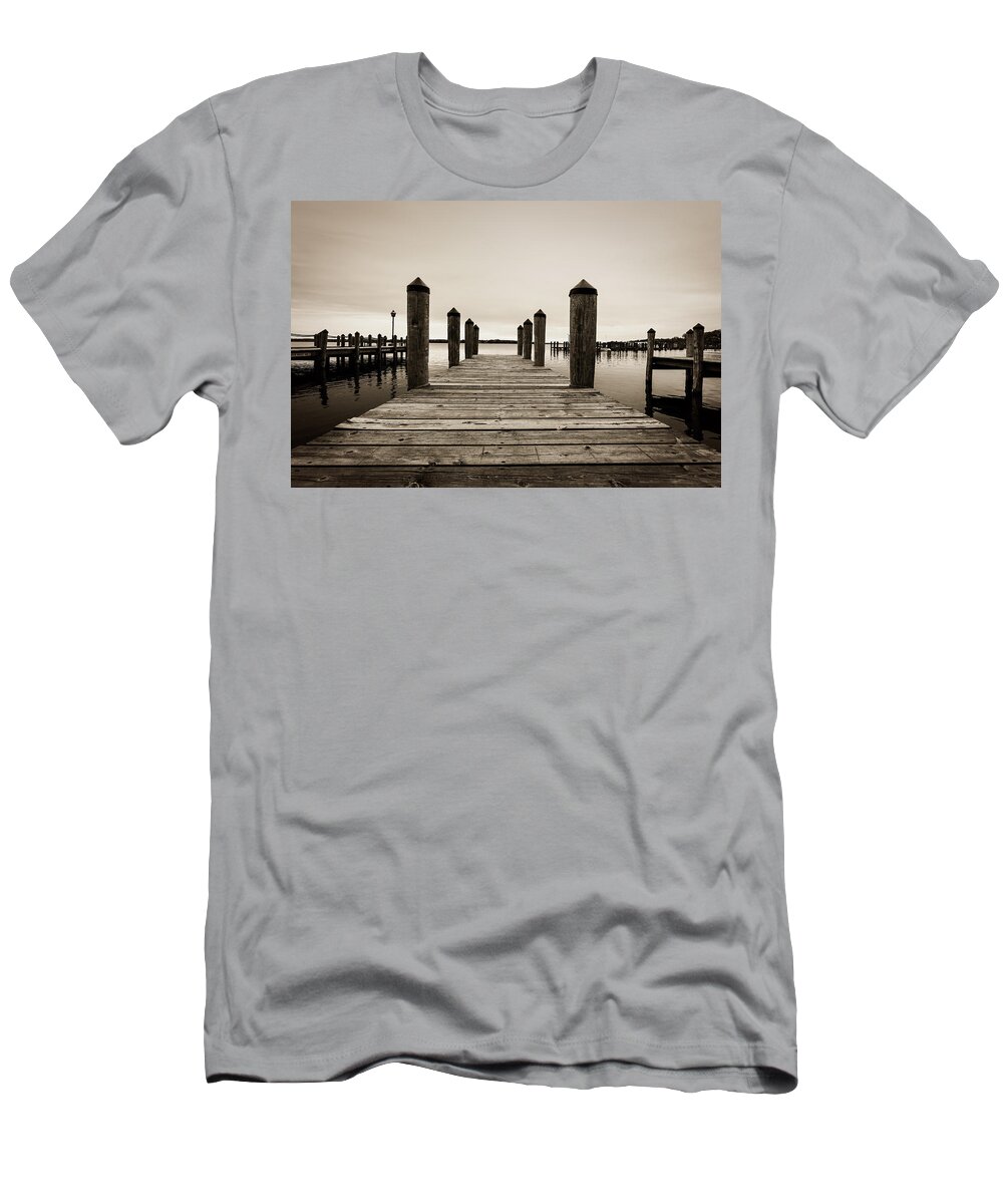 Wayzata T-Shirt featuring the digital art Docks to Lake Minnetonka by Susan Stone