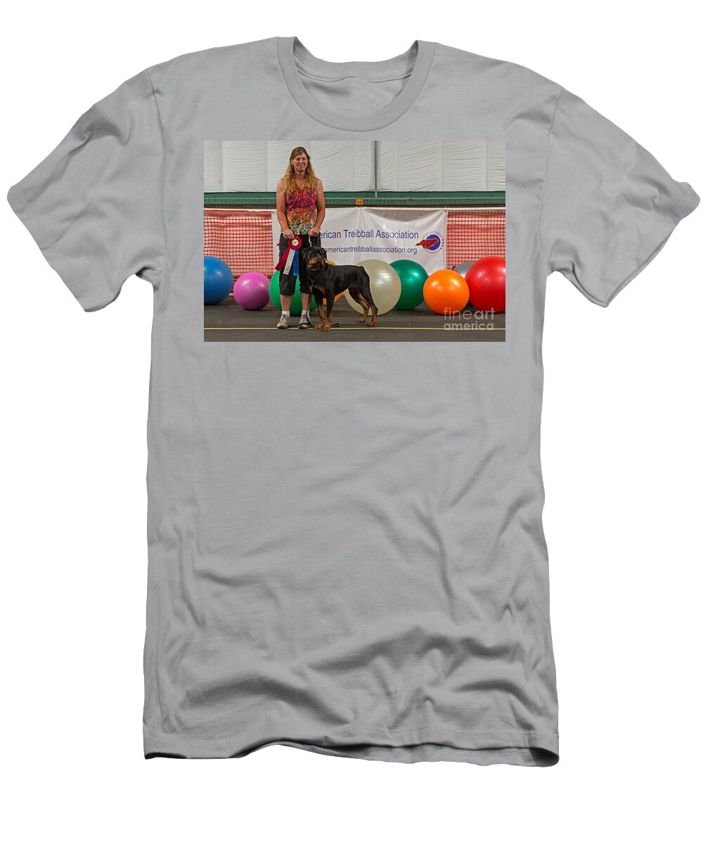  T-Shirt featuring the photograph Donna Dolerzal and Sinjin by Fred Stearns