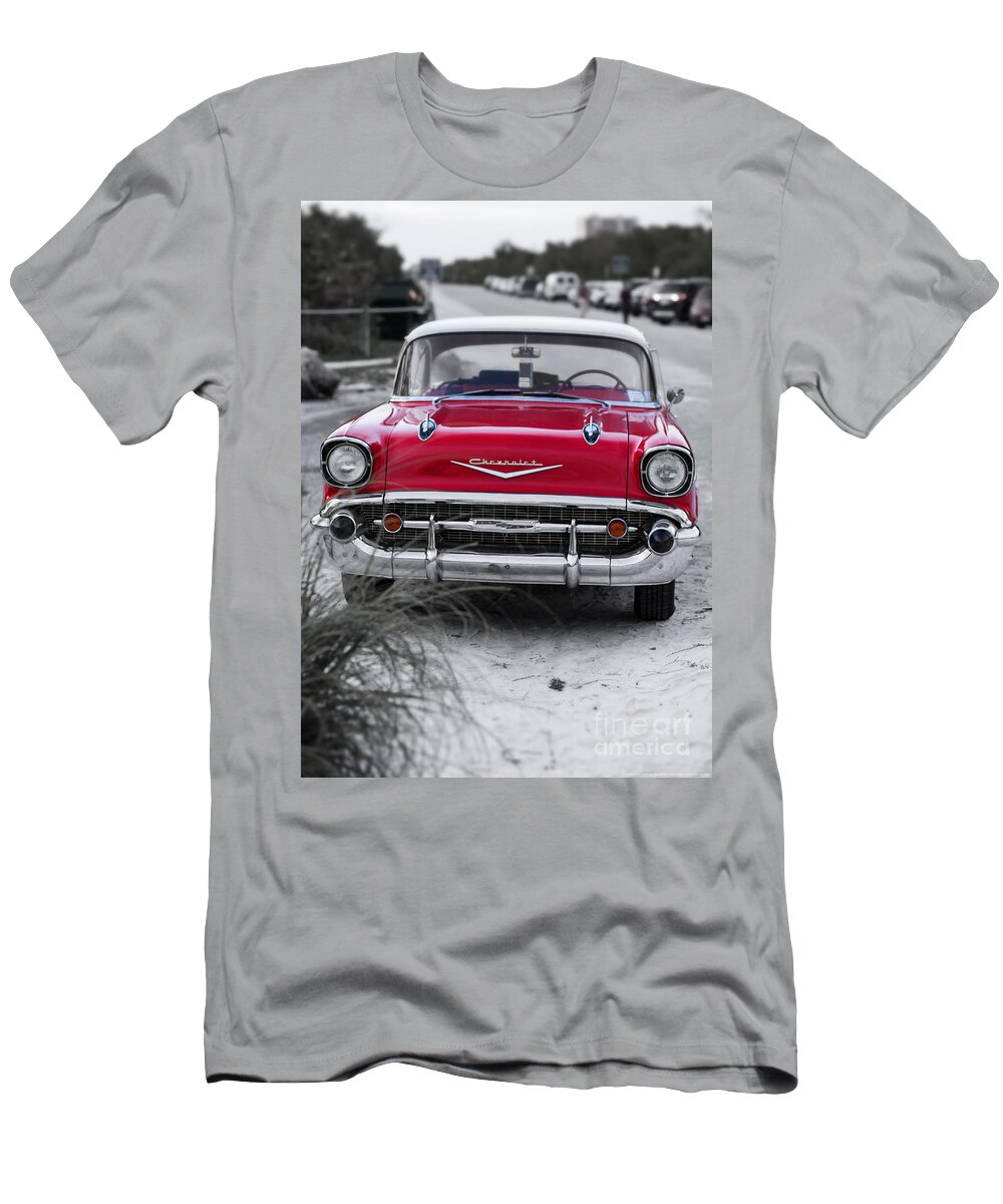 Beach T-Shirt featuring the photograph Down at the Shore by Edward Fielding