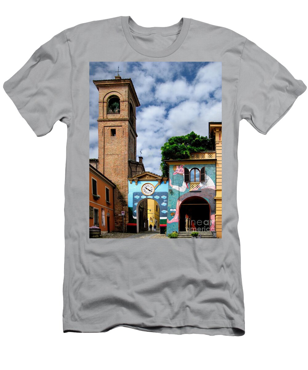 Dozza T-Shirt featuring the photograph Dozza.Italy.City of Art by Jennie Breeze
