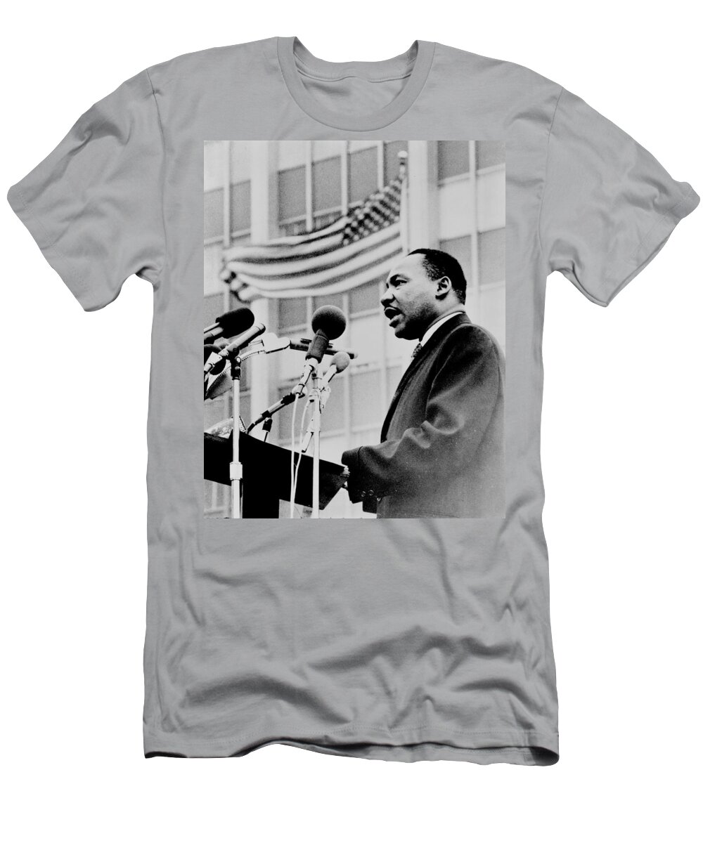 Civil Rights T-Shirt featuring the photograph Dr Martin Luther King Jr by Benjamin Yeager