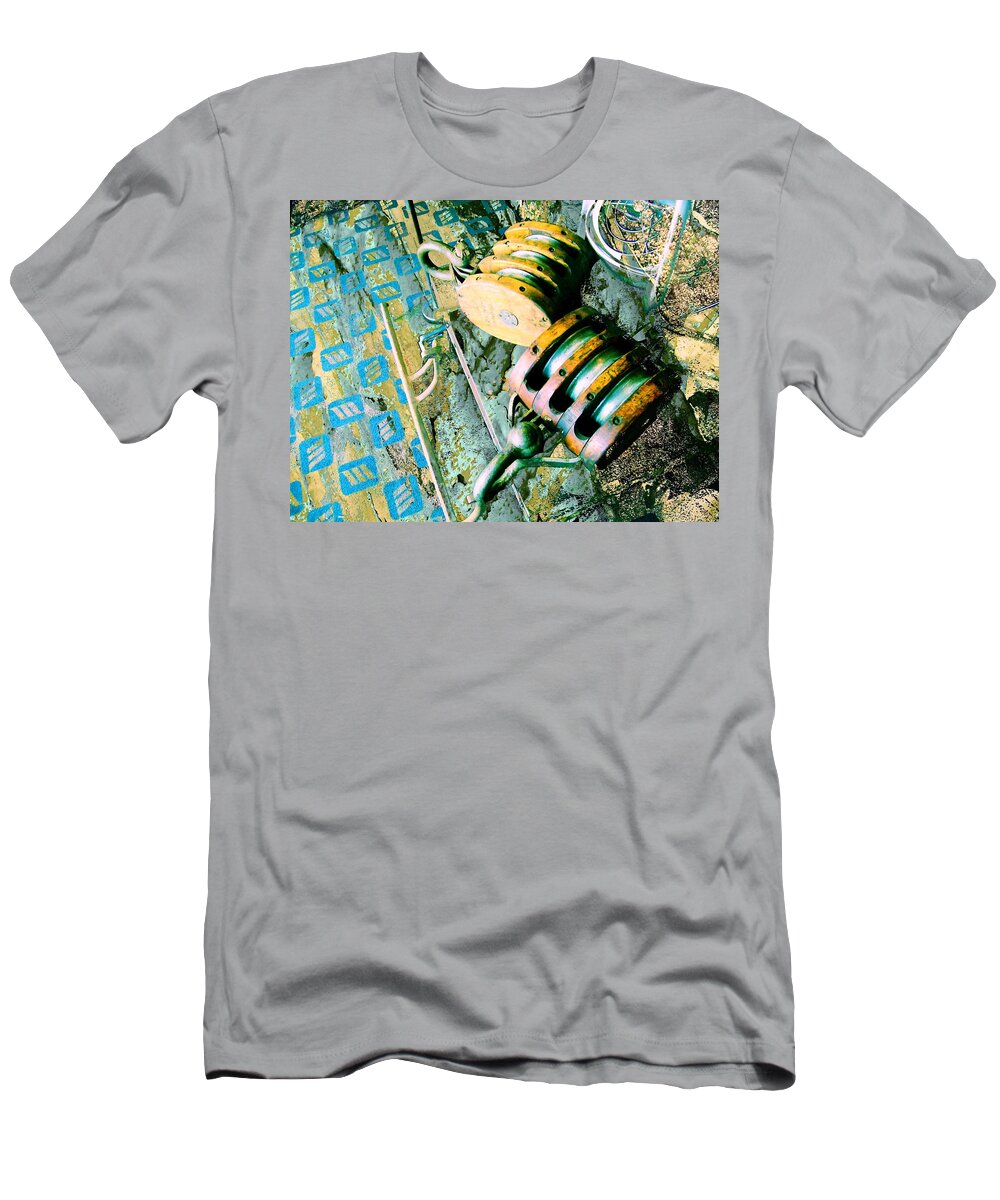 Wooden Pulley T-Shirt featuring the photograph Drop and Give Me 20 by Laureen Murtha Menzl