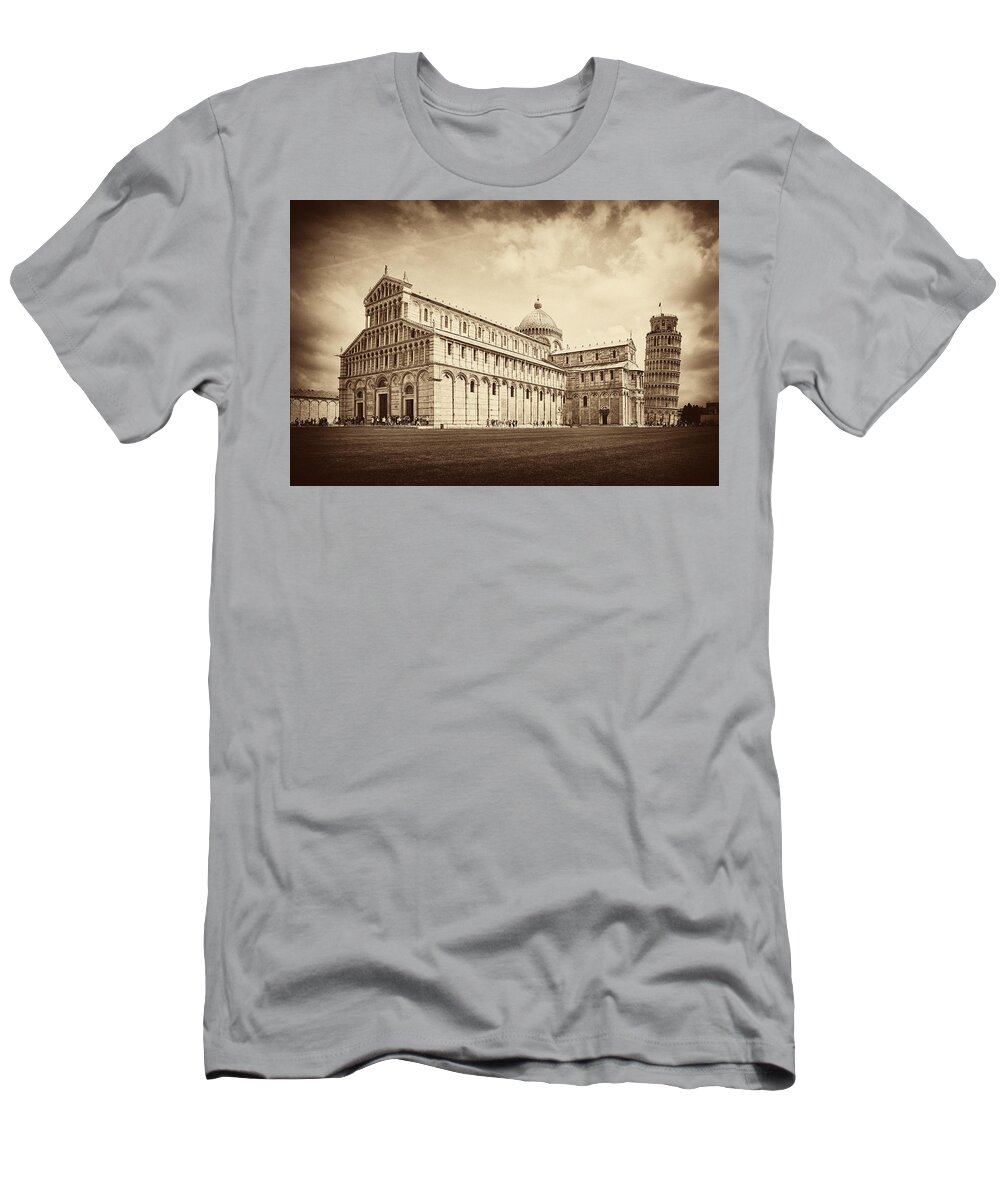 Leaning Tower Of Pisa T-Shirt featuring the photograph Duomo and tower by Hugh Smith