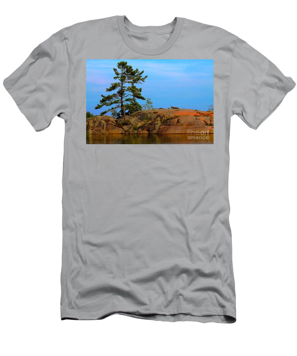 Canada T-Shirt featuring the photograph Dusk on Killarney Channel by Nina Silver