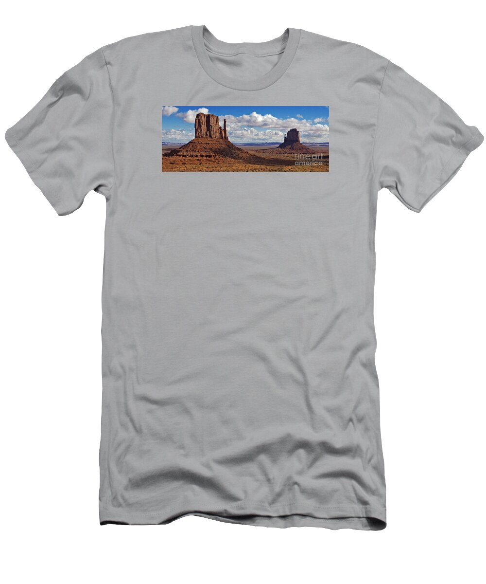 Monument Valley T-Shirt featuring the photograph East and West Mittens by Jerry Fornarotto
