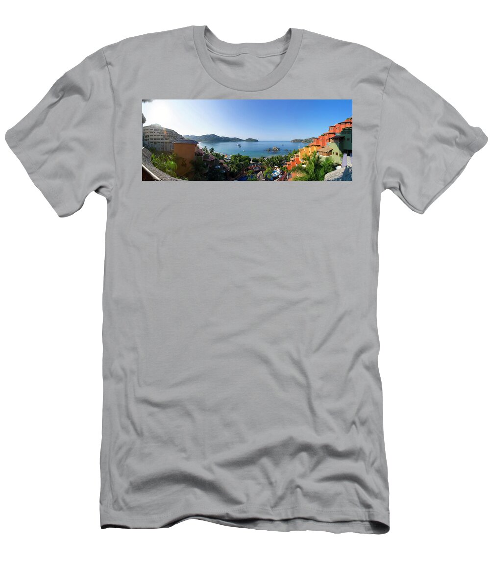 Photography T-Shirt featuring the photograph Elevated View Of Playa La Ropa by Panoramic Images