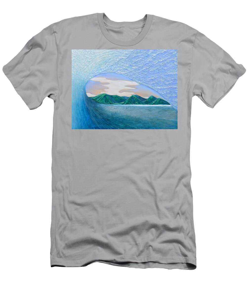Surfing T-Shirt featuring the painting End of the Road by Nathan Ledyard
