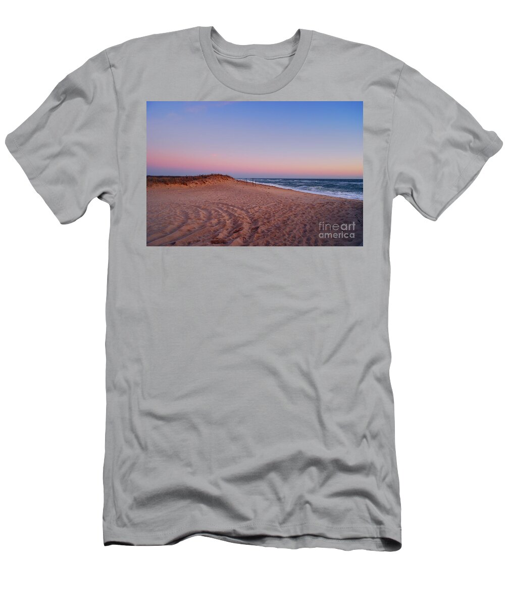 North America T-Shirt featuring the photograph Evening Beachtime by Sabine Jacobs