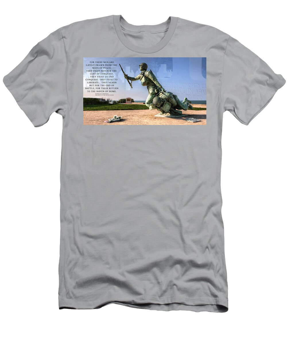 Ever Forward T-Shirt featuring the photograph Ever Forward - D-Day Prayer by Weston Westmoreland