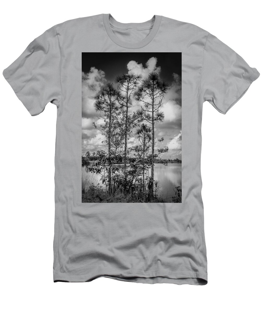 Everglades T-Shirt featuring the photograph Everglades 0336BW by Rudy Umans
