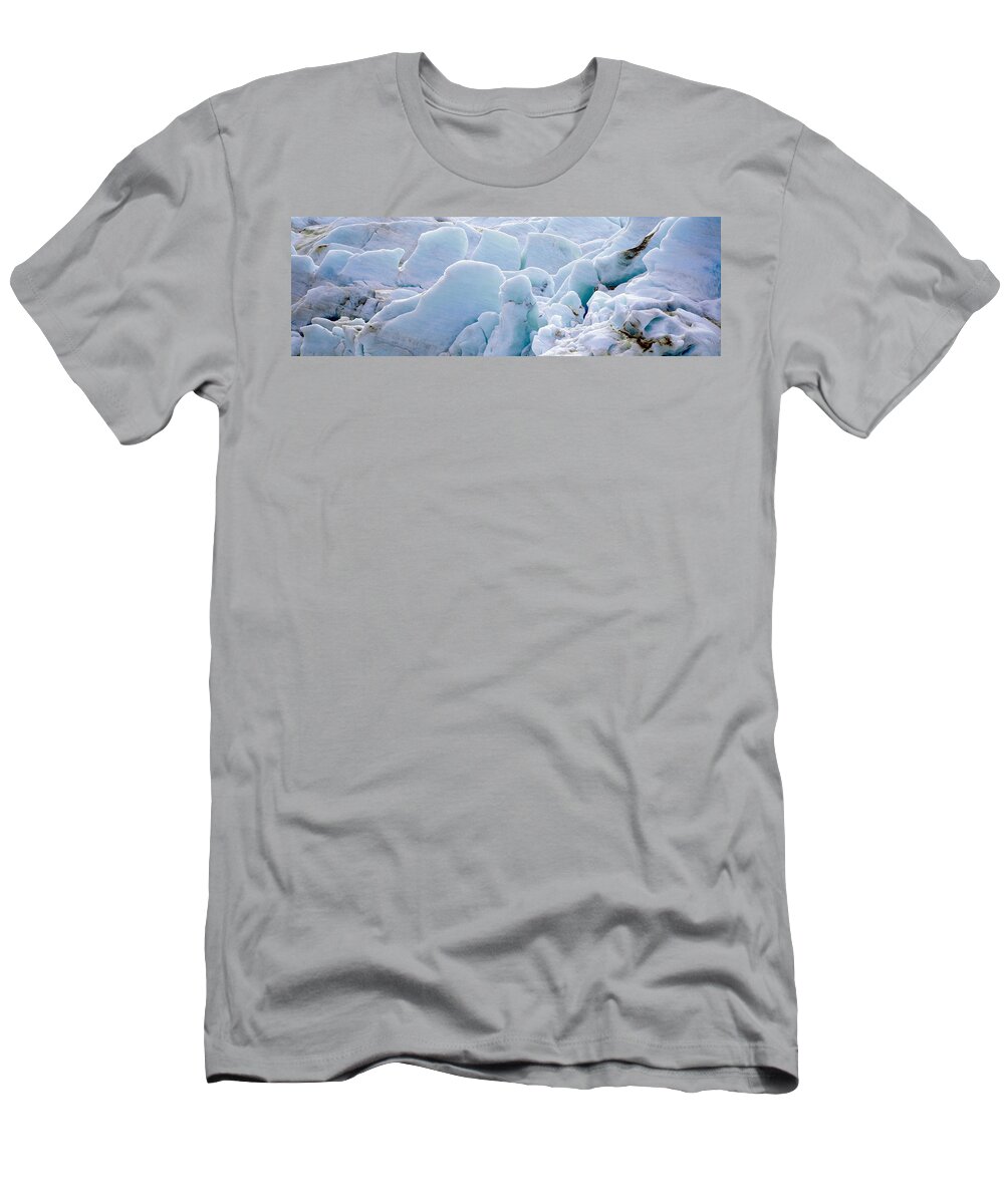 Photography T-Shirt featuring the photograph Exit Glacier At Harding Ice Field by Panoramic Images