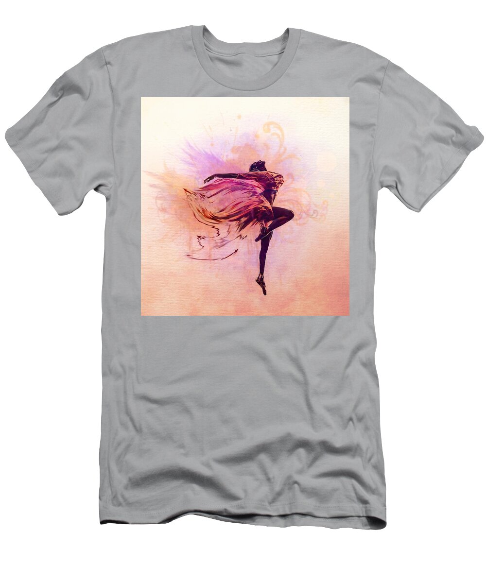 Dancer T-Shirt featuring the digital art FAiry Dance by Lilia S