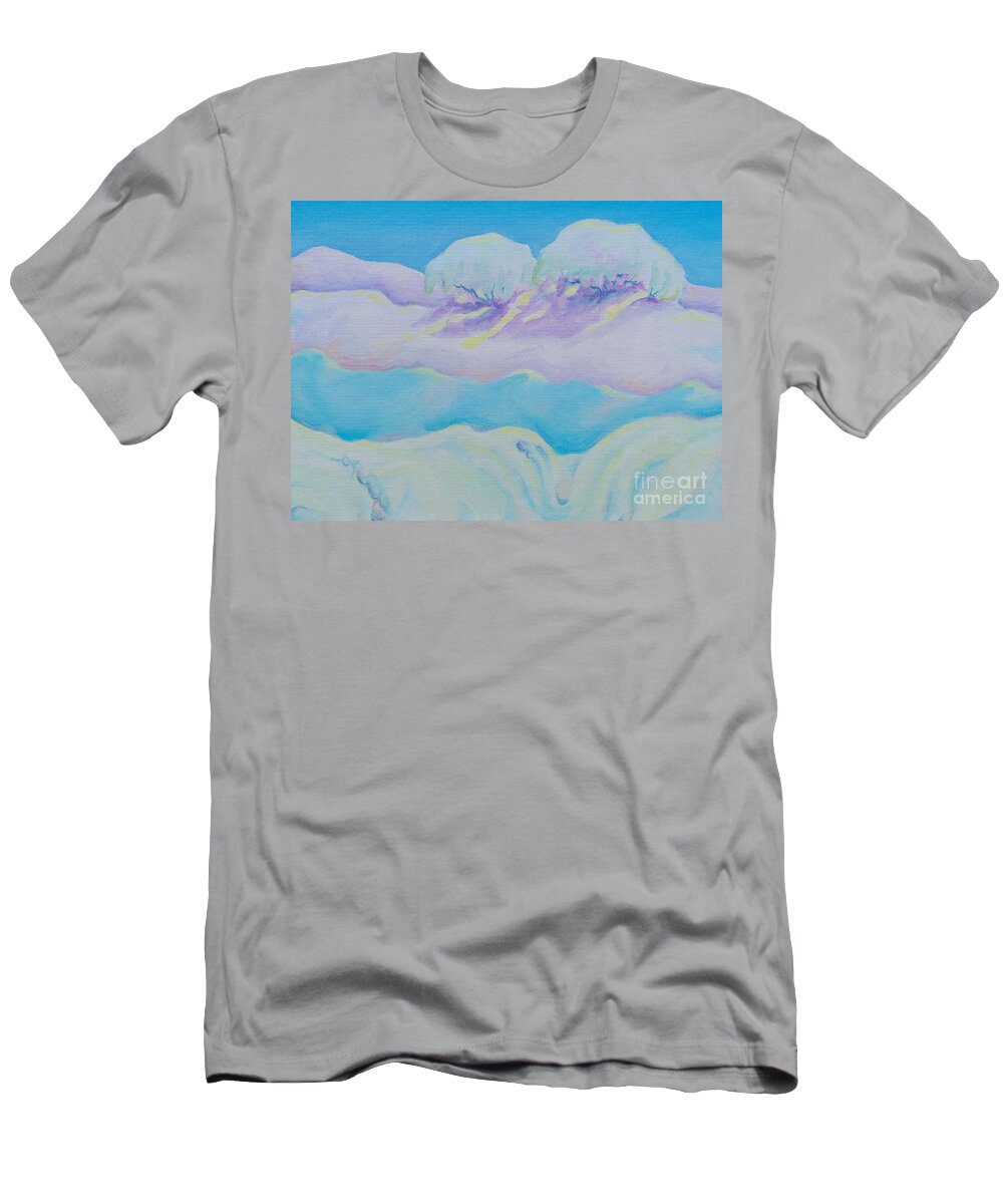 Acrylics T-Shirt featuring the painting Fantasy Snowscape by Michele Myers