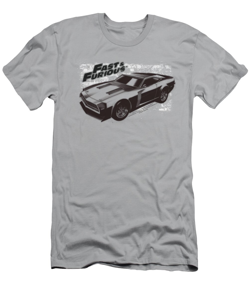 Fast And The Furious T-Shirt featuring the digital art Fast And Furious - Spray Car by Brand A