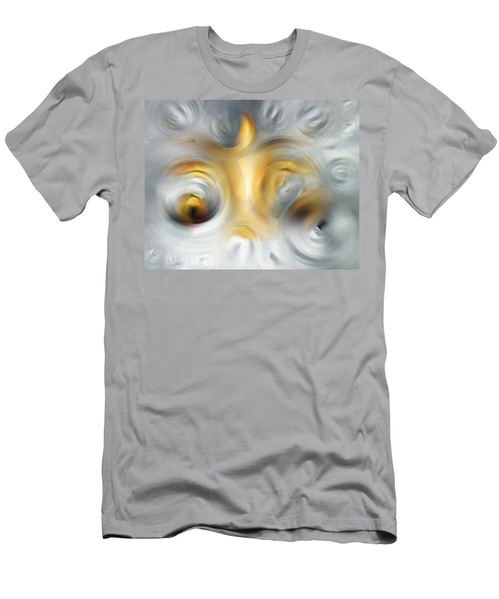 Abstract T-Shirt featuring the painting Fire And Ice - Energy Art By Sharon Cummings by Sharon Cummings
