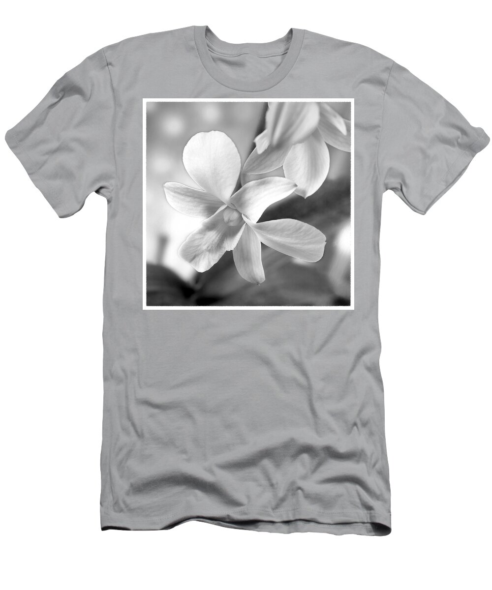 White Orchid T-Shirt featuring the photograph White Orchid by Mike McGlothlen