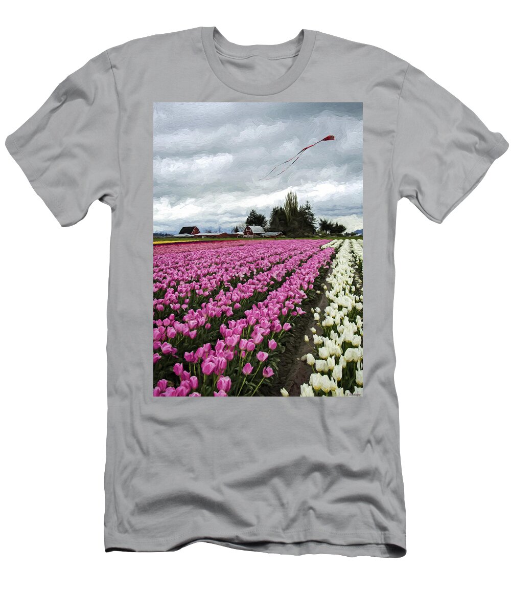 Spring Fever T-Shirt featuring the painting Flower Art - Spring Fever by Jordan Blackstone
