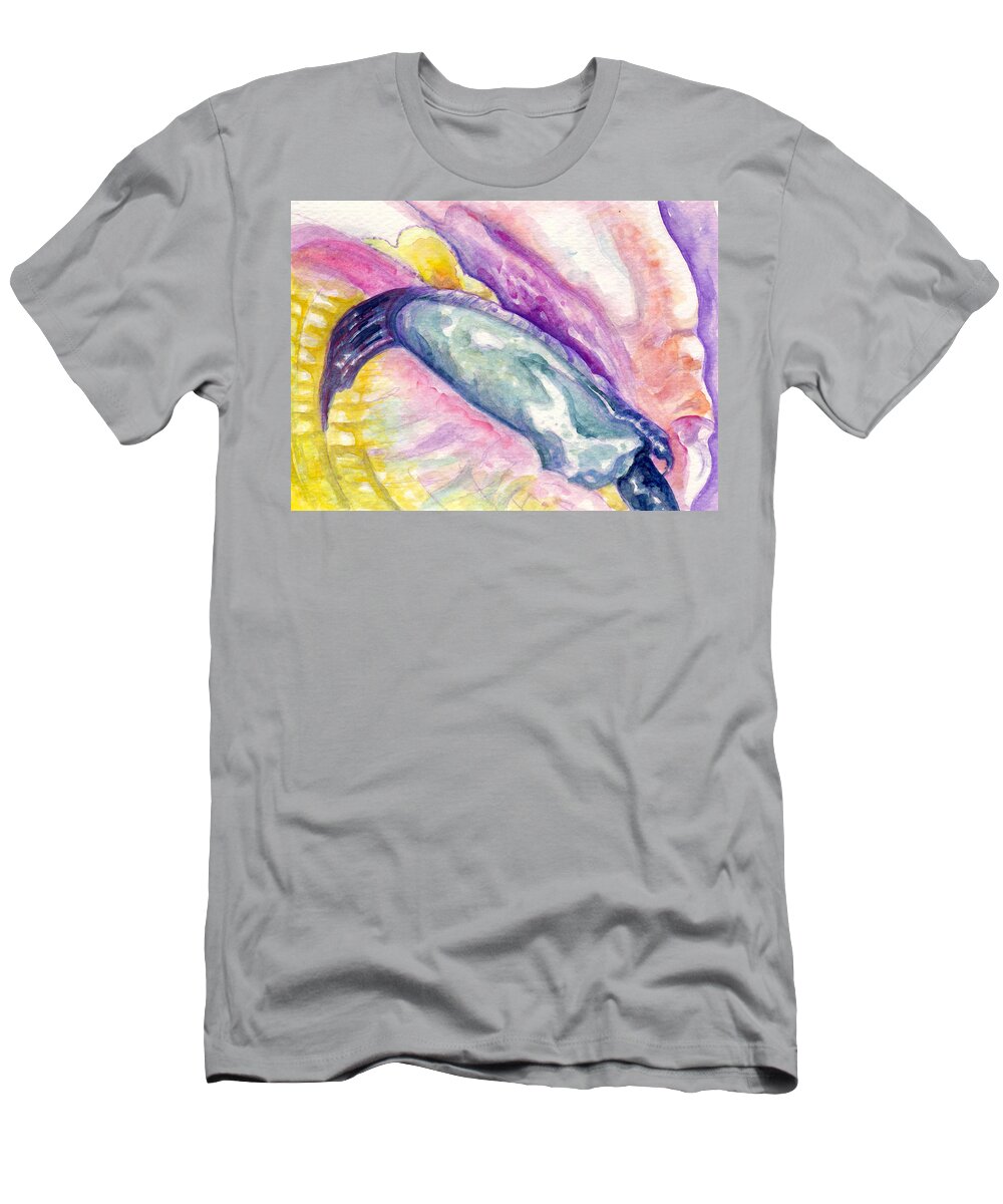Florida Keys Sea Life T-Shirt featuring the painting Foot of Conch by Ashley Kujan