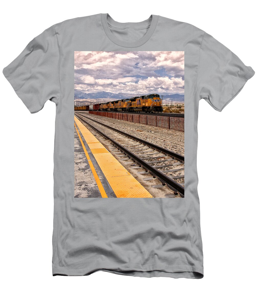 Freight T-Shirt featuring the photograph FREIGHT EXPECTATIONS Palm Springs CA by William Dey